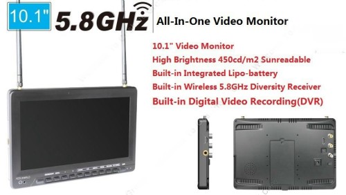 PVR-1032 10.1" HD Video Monitor Wireless 5.8G Receiver 32ch
