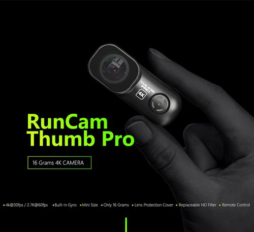 RunCam Thumb Pro 4K MINI FPV Drone Camera 16g Bulit-in Gyro