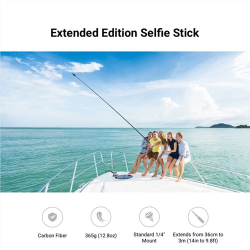 Insta360 New 3m Ultra-long Extended Edition Carbon Fiber Selfie Stick For Insta 360 ONE X2 /ONE R/ONE X