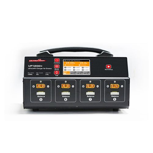 Ultra Power UP1200+ 25A 8 Channel 2-6S LiPo LiHV Battery Fast Balance Charger With Display Screen