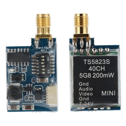 TS5823S 5.8G 200mW 40 Channels Mini Wireless VIDEO Audio Transmitter Module for RC Quadcopter Drone Aerial Photograph