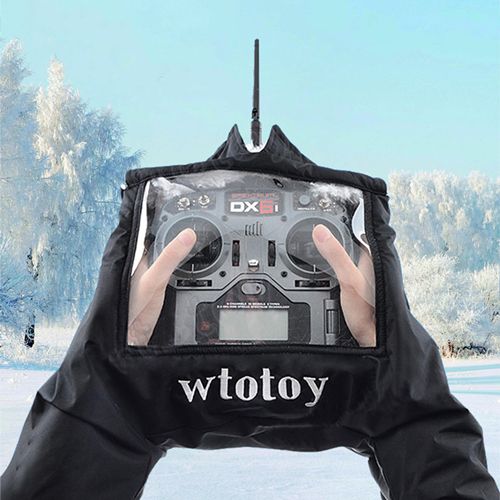 Remote Control Warm Gloves Outfield Warm Cover Transmitter Shield For FPV RC AT10II AT9S Transmitter Orange