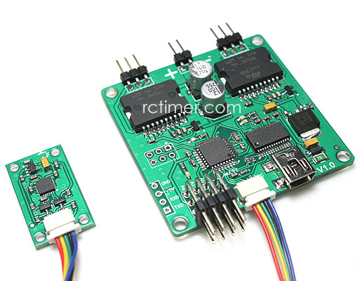Brushless 2-Axis Gimbal controller board + sensor by Martinez - Click Image to Close