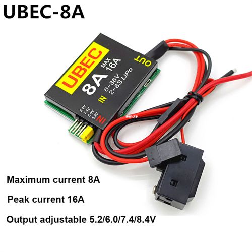 2S-8S 6-36V UBEC-8A BEC DUAL UBEC 8A/16A 5.2V/6.0V/7.4V/8.4V Servo Separate Power Supply RC Car Fix-Wing Airplane Robot Arm