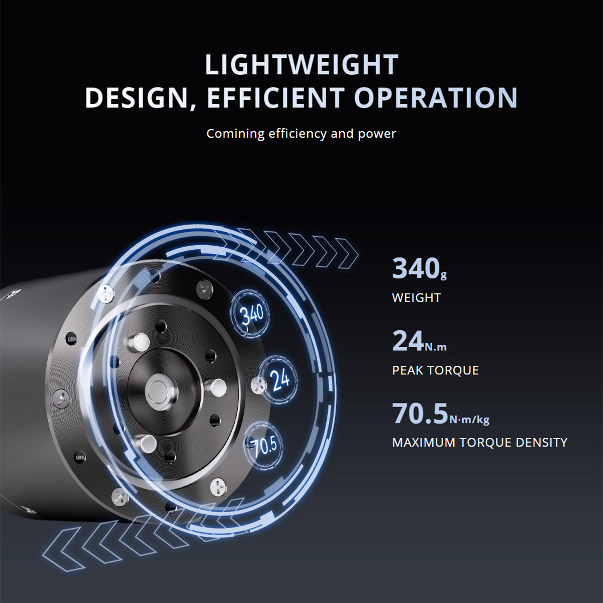 CubeMars AK45-36 80KV Brushless Motor Supports both Servo and MIT for Humanoid Robot Joints