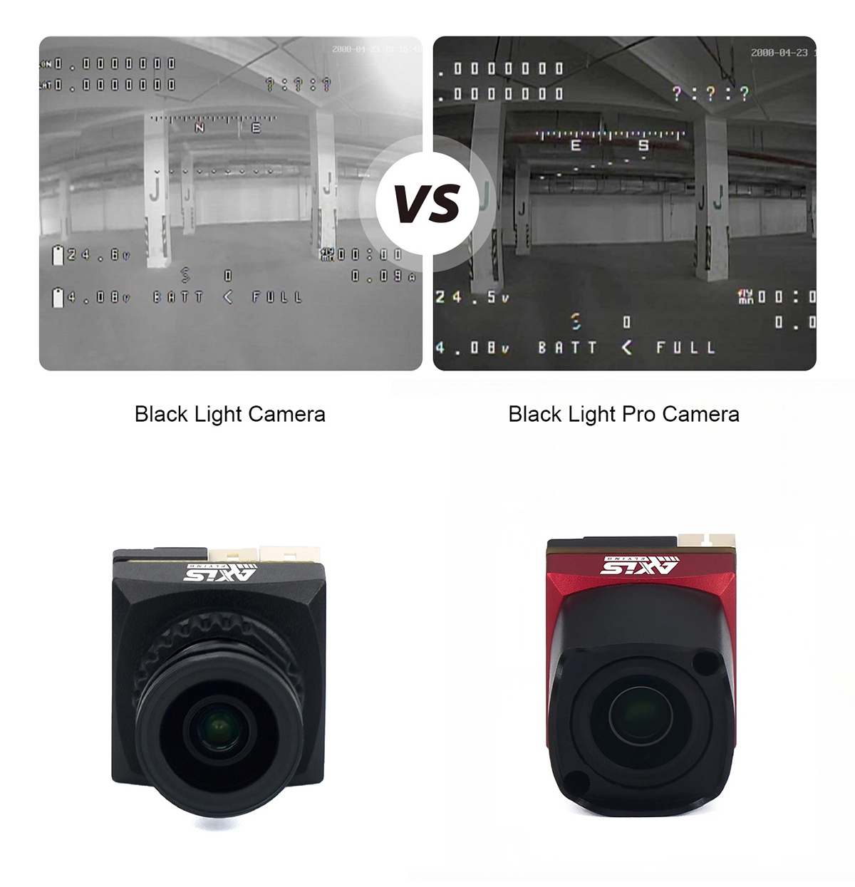 Axisflying 1800TVL HD OWL Pro Black Light Camera 1080P/60fps CVBS