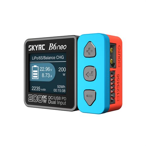 SkyRC B6neo Smart Charger DC 200W PD 80W Battery Balance Charger SK-100198 for RC Model Car Ship Boat Airplane