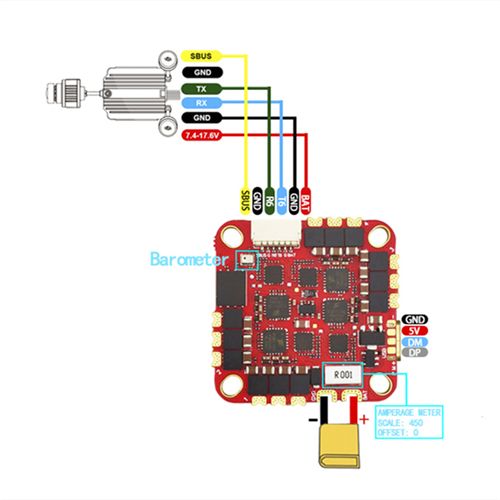 HAKRC F722 40A AIO Dual USB Flight Control 4IN1 BLHELI_ S ESC 2-6S 25.5x25.5mm For DJI HD VTX CADDX CRSF FPV Racing Drone