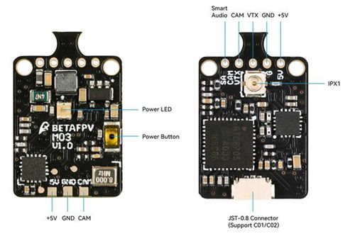 BETAFPV M03 25-350mW 5.8G Adjustable VTX Picture Transmission For 65-85mm RC Drones