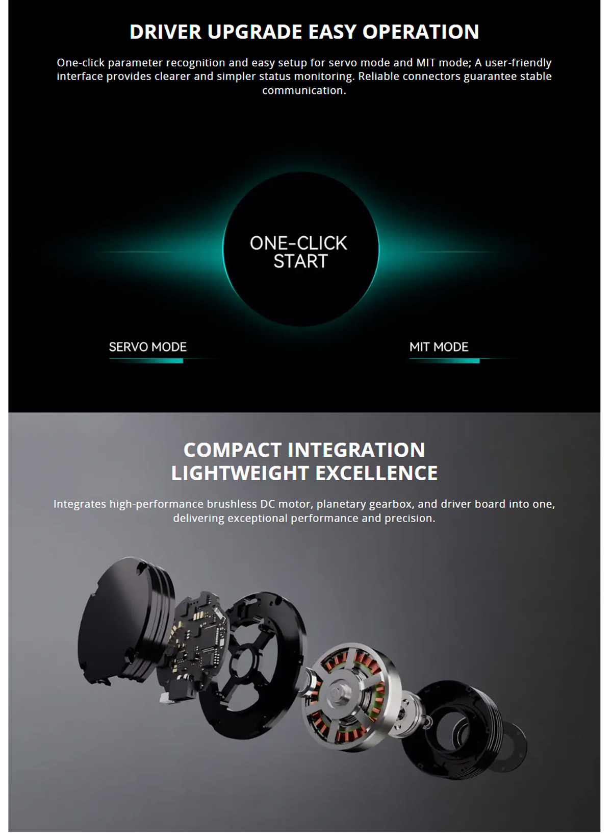 CubeMars AK60-6 V3.0 KV80 Robotic Actuator Planetary Gearbox