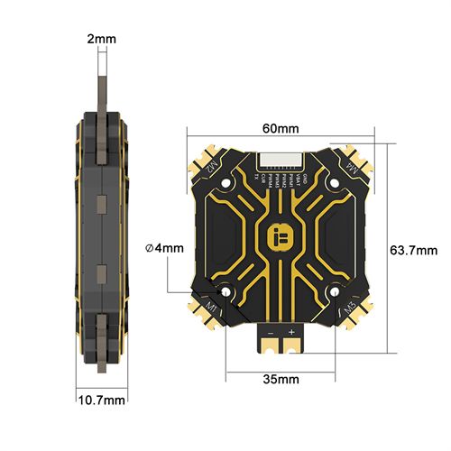 IFlight BLITZ E80 Single 80A ESC G071 BLHELI32 2-8S LIPO NO BEC