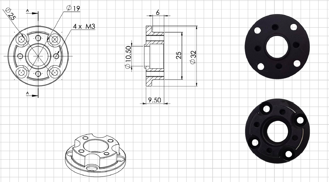 BGC Encoder Motor DM50-15 with slip ring & 1 BGC controller kit