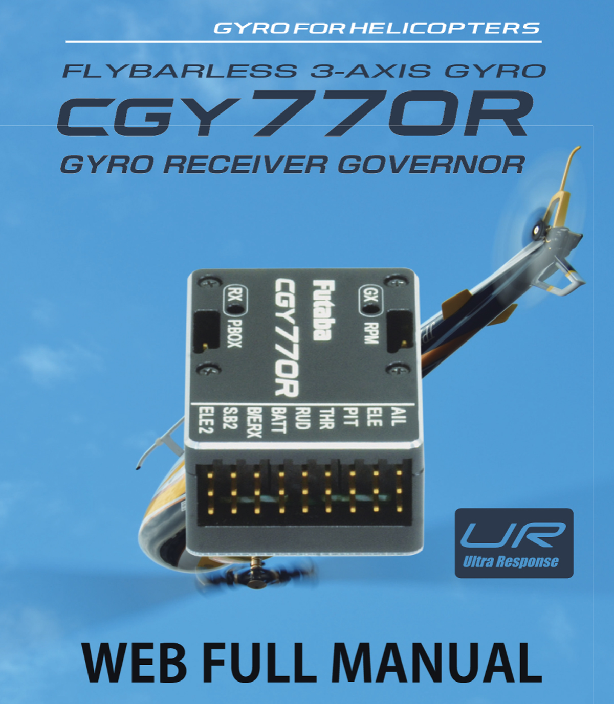 Futaba CGY770R Helicopter Flight Control Gyro with GPB-1 Programming Box for Fixed Wing Helicopter RC Drone