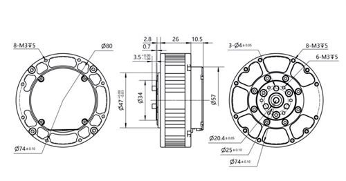 GIM6010-8 micro DC brushless geared servo motor