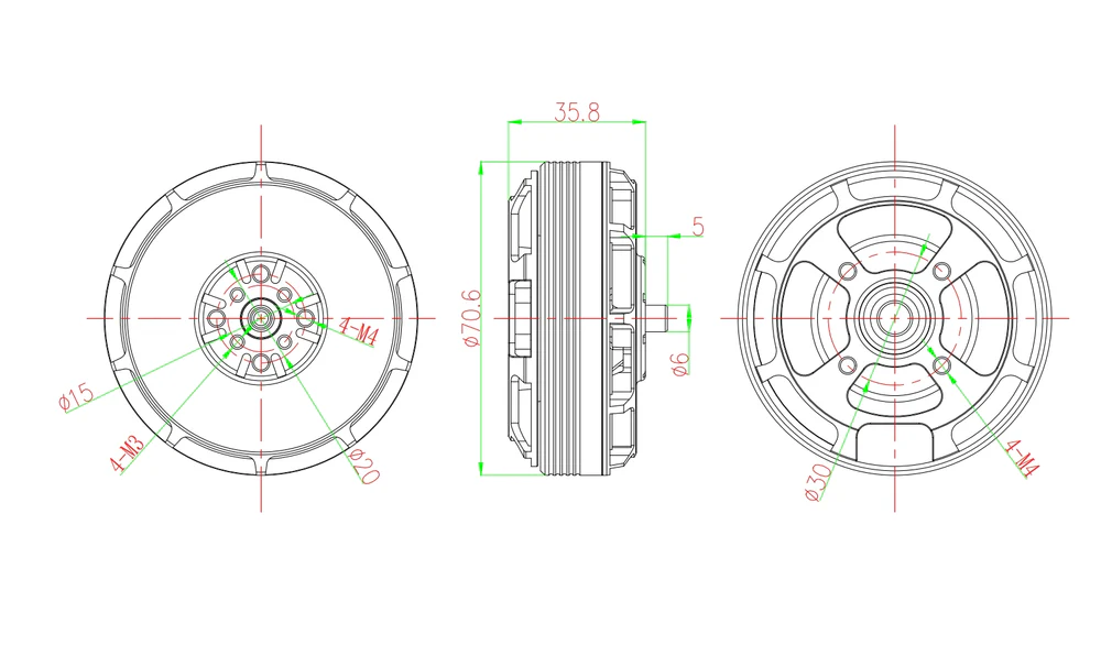 Electric propulsion System 6215 Motor+14S 80A ESC 21in prop