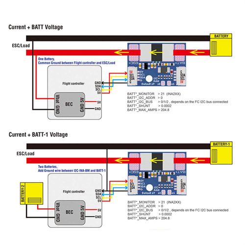 MATEK Mateksys I2C-INA-BM ULTRA-PRECISE I2C POWER MONITOR