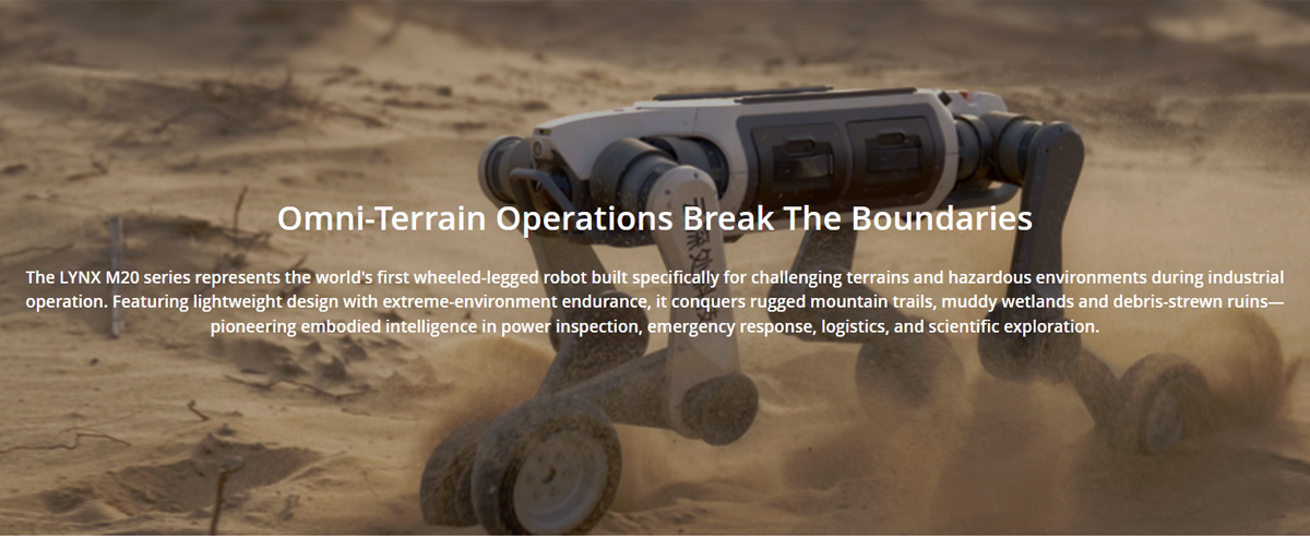 DEEP Robotics LYNX M20 Pro Wheel-Legged Robot High-Performance Configurations for Diverse Demands