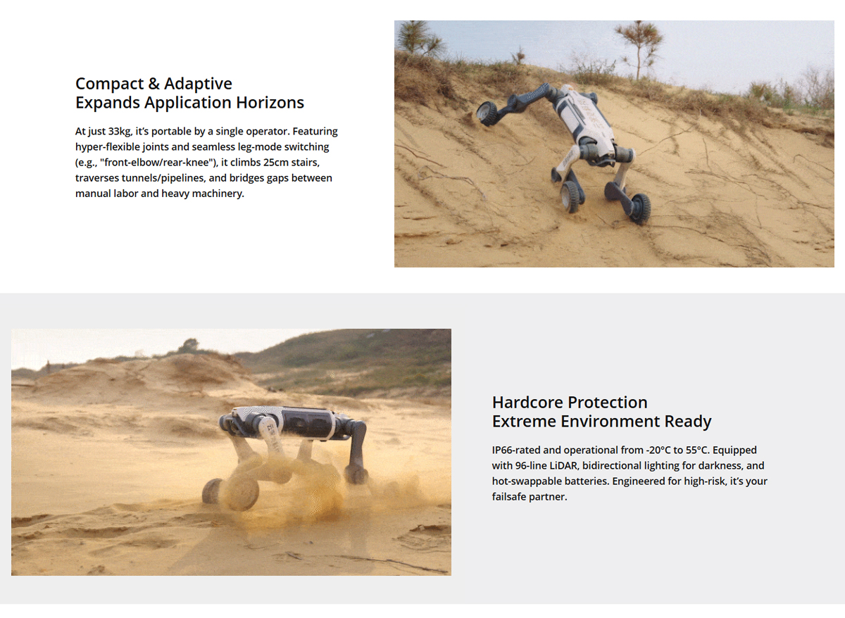 DEEP Robotics LYNX M20 Pro Wheel-Legged Robot High-Performance Configurations for Diverse Demands