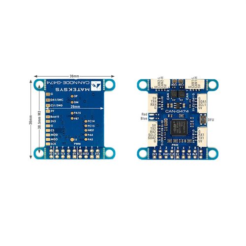 MATEK CAN-G474 Board with 5Mbit/s CAN Transceiver and STM32G474