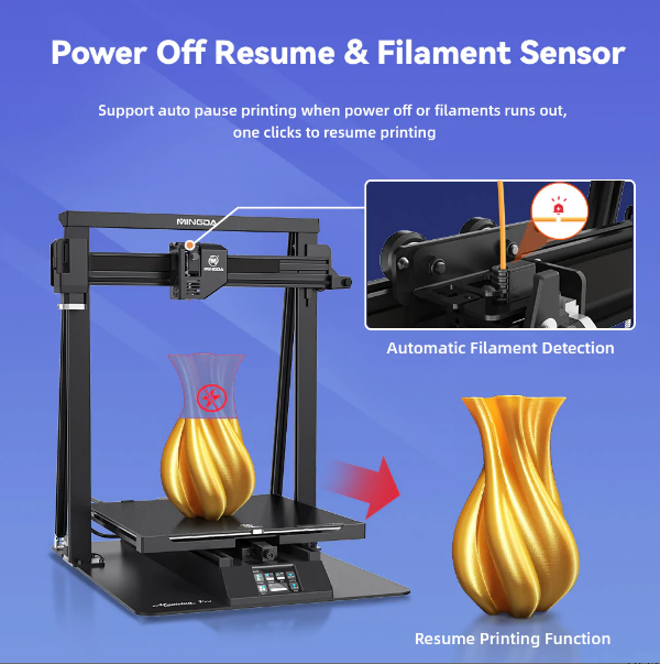 MINGDA Magician Pro 400*400*400mm filament 3D printer