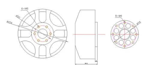 30kw BLDC Out runner Motor MP15470 60kg Thrust SENSORED