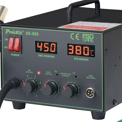 2in1 Solder Station 700W Rework Station SMD Lead-Free Hot Air Gun with Solder Iron Automatic Cooling Repair Tool