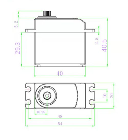 GXservo QY3240MG 40KG digital steering gear high torque servo