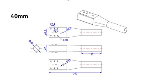 RJXHOBBY 40mm Carbon fiber arm for Plant Protection UAV