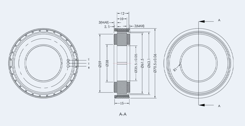 Robot Dynamics RO Series Outrunning Inrunning Torque Motor RO60