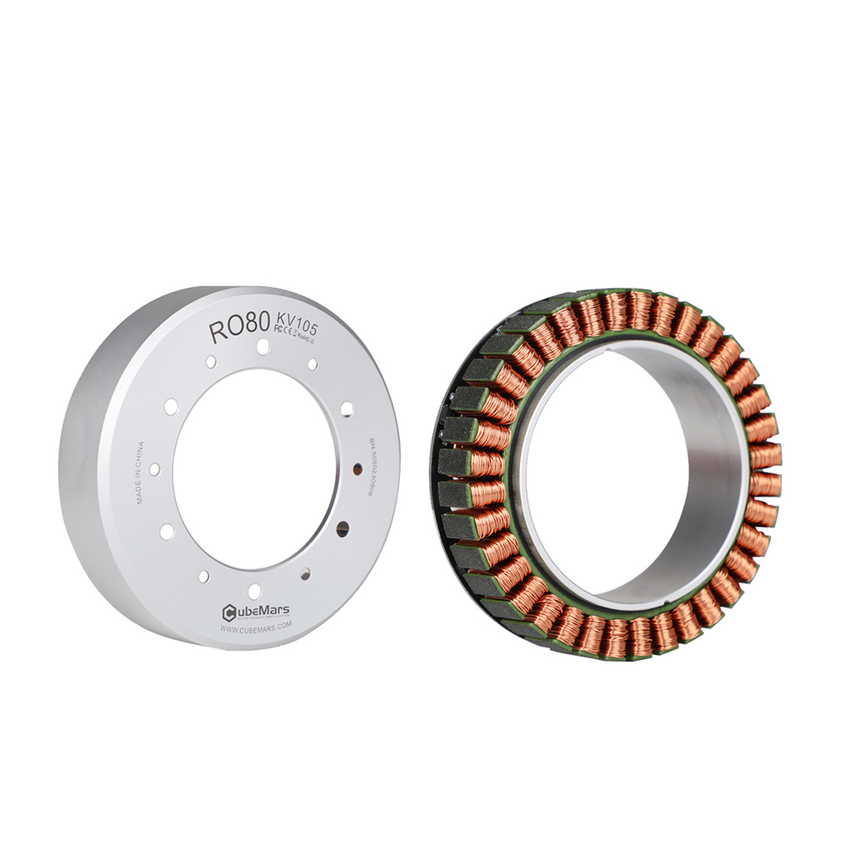 RO80 KV105 Frameless Outrunner Hollow Bore Motor CubeMars