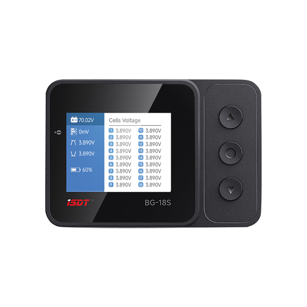 ISDT BG-18S Smart Battery LiPo Checker LCD Display 12-18S Battery Tester for LiFe LiPo LiHv ULiHv Battery