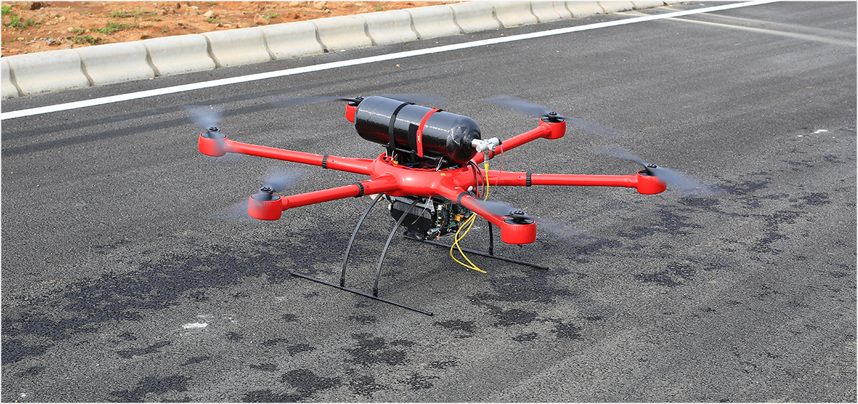 Skylle 1550H hexa-copter hydrogen fuel-cell drone