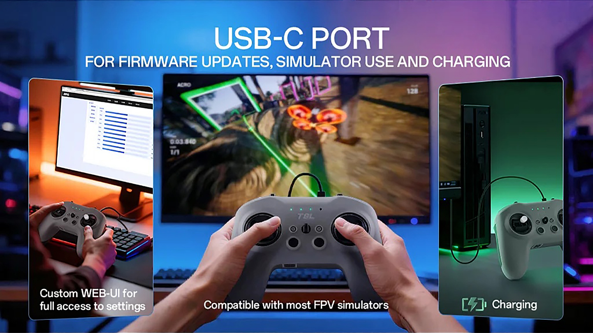 RadioMaster T8L Radio Controller ExpressLRS 2.4GHz Module X5 Hall Gimbal Low Latency Portable RC Transmitte