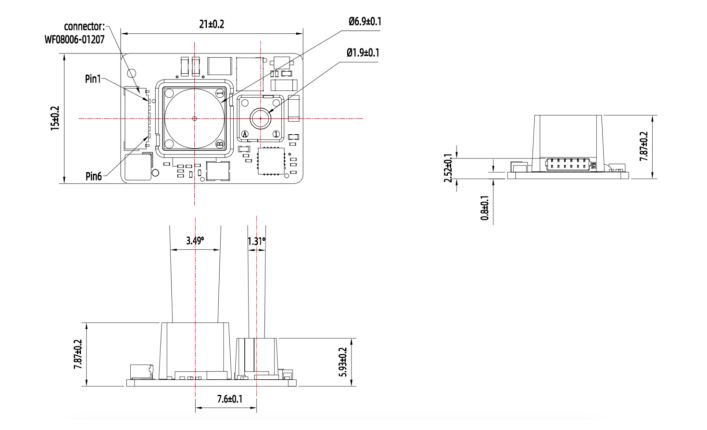 Benewake TF02-i LiDAR Module 40m IP65 Medium-Range