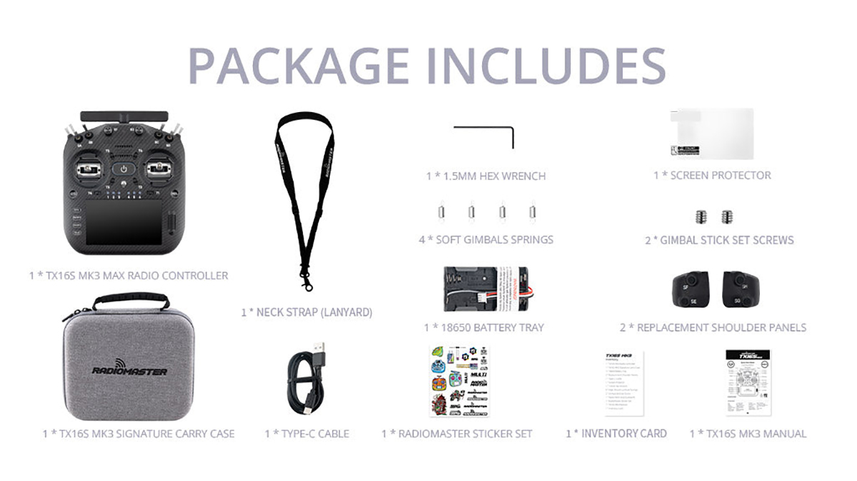 RadioMaster TX16S MK3 MAX Radio Controller 2.4GHz 900MHz
