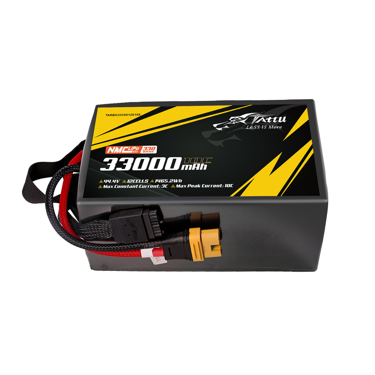 Tattu G330 33000mAh 10C 44.4V 12S1P AS150U-F Semi-solid State LiPo Battery High Energy Density 330Wh/kg