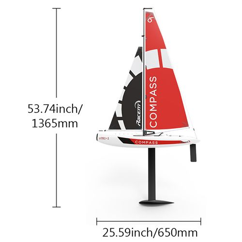 Remote-Controlled Sailboat Unpowered Compass Competition Ship