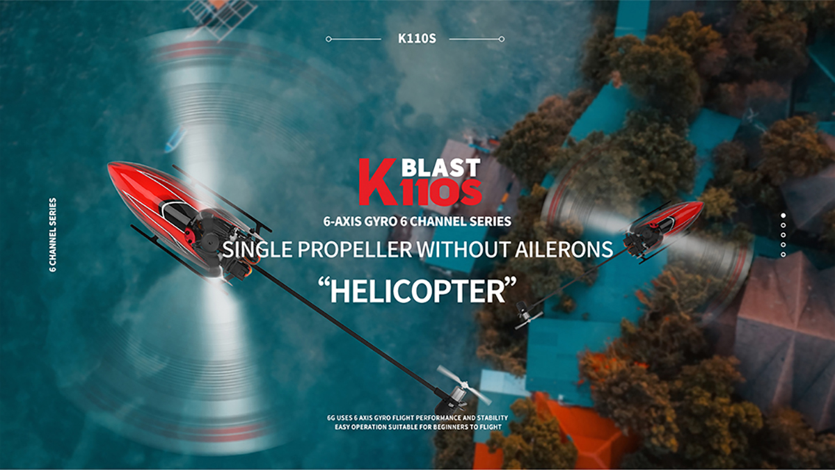 WLtoys XK K110S 6CH Brushless RC Helicopter 2.4G RTF 3D 6G Gyro Single Rotor Flybarless for RC Toy