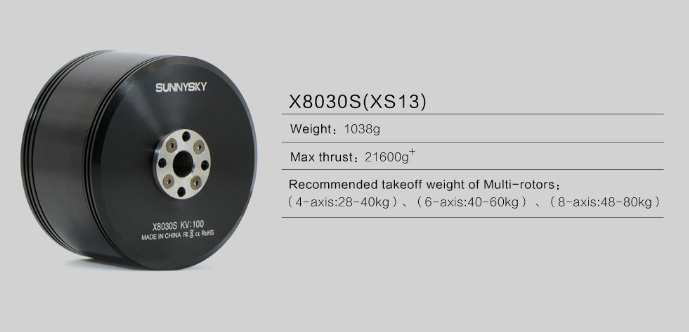 Sunnysky X series professional heavy lift motors X8030S 100kv